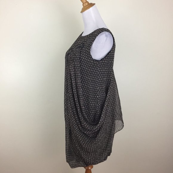 COP COPINE 2ply Fabric Multi-Color Print KANON Bubble Hem Overlay Details Dress - Picture 6 of 13